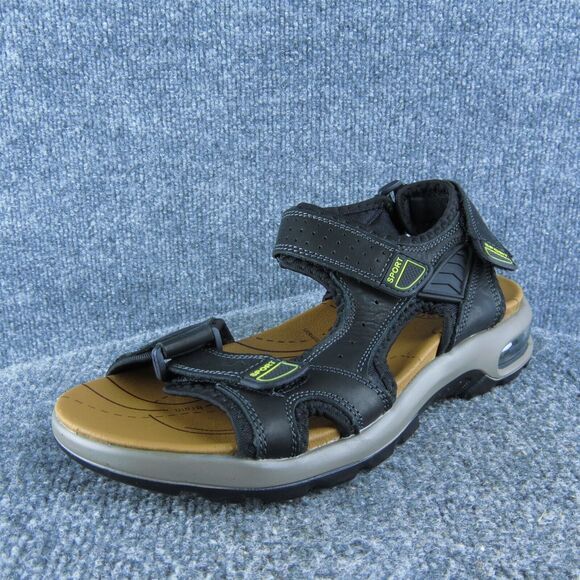 Thera Men Sport Sandals Size 9 Medium Black Synthetic Hook & Loop‎ - Picture 1 of 9